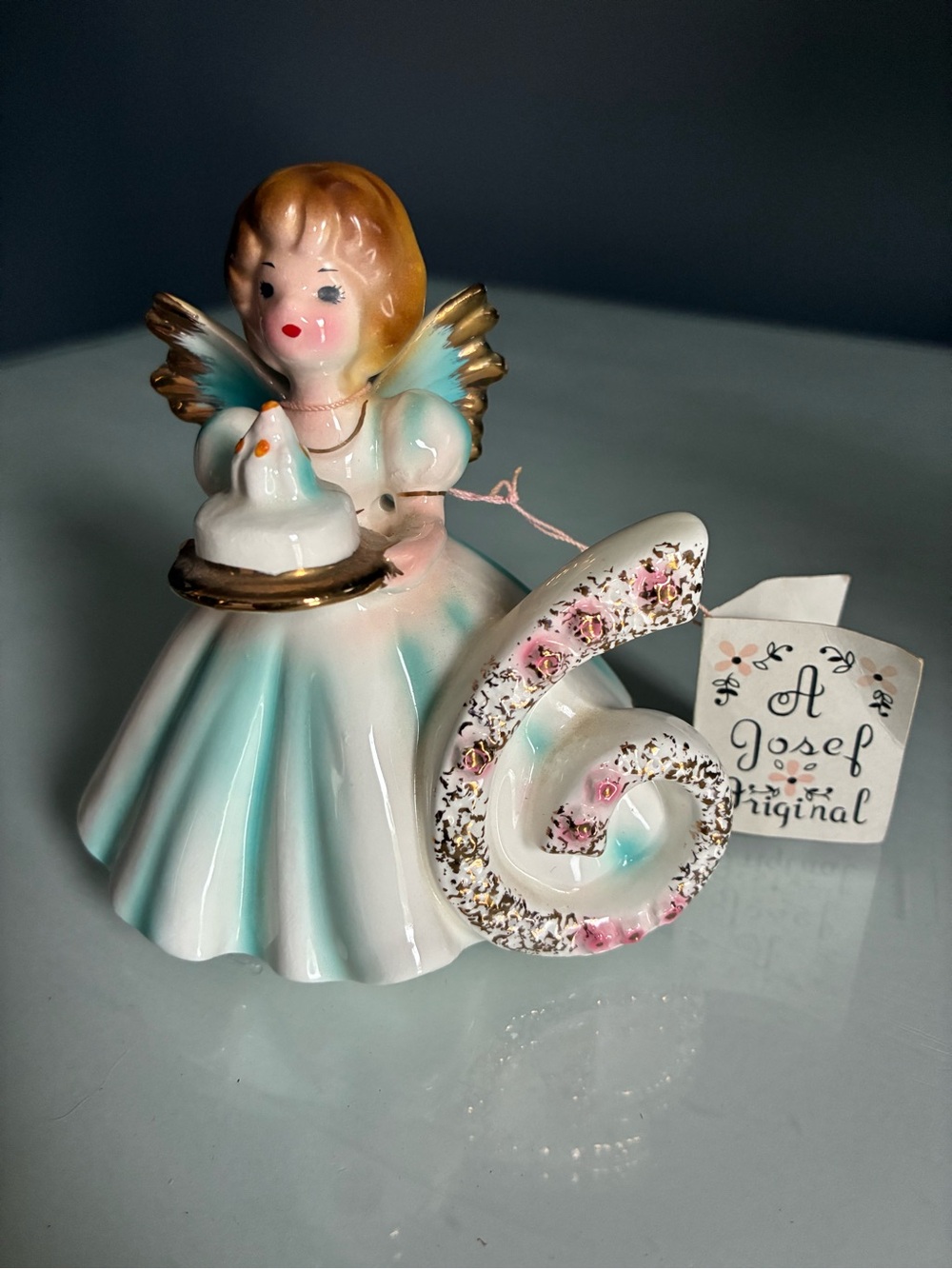 Josef Originals Birthday Girl Fairy Angel Figurine Number 6
